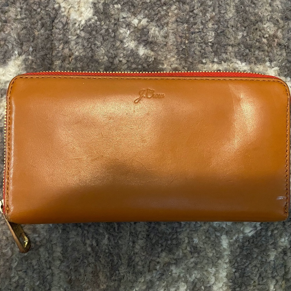 JCrew Tan Bifold Wallet